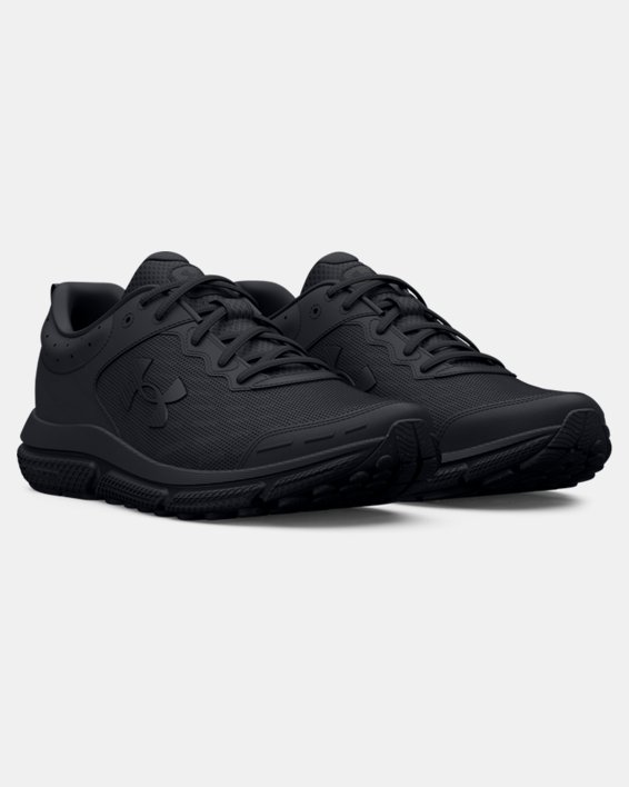 Men's UA Charged Assert 10 Wide (6E) Running Shoes, Black, pdpMainDesktop image number 3